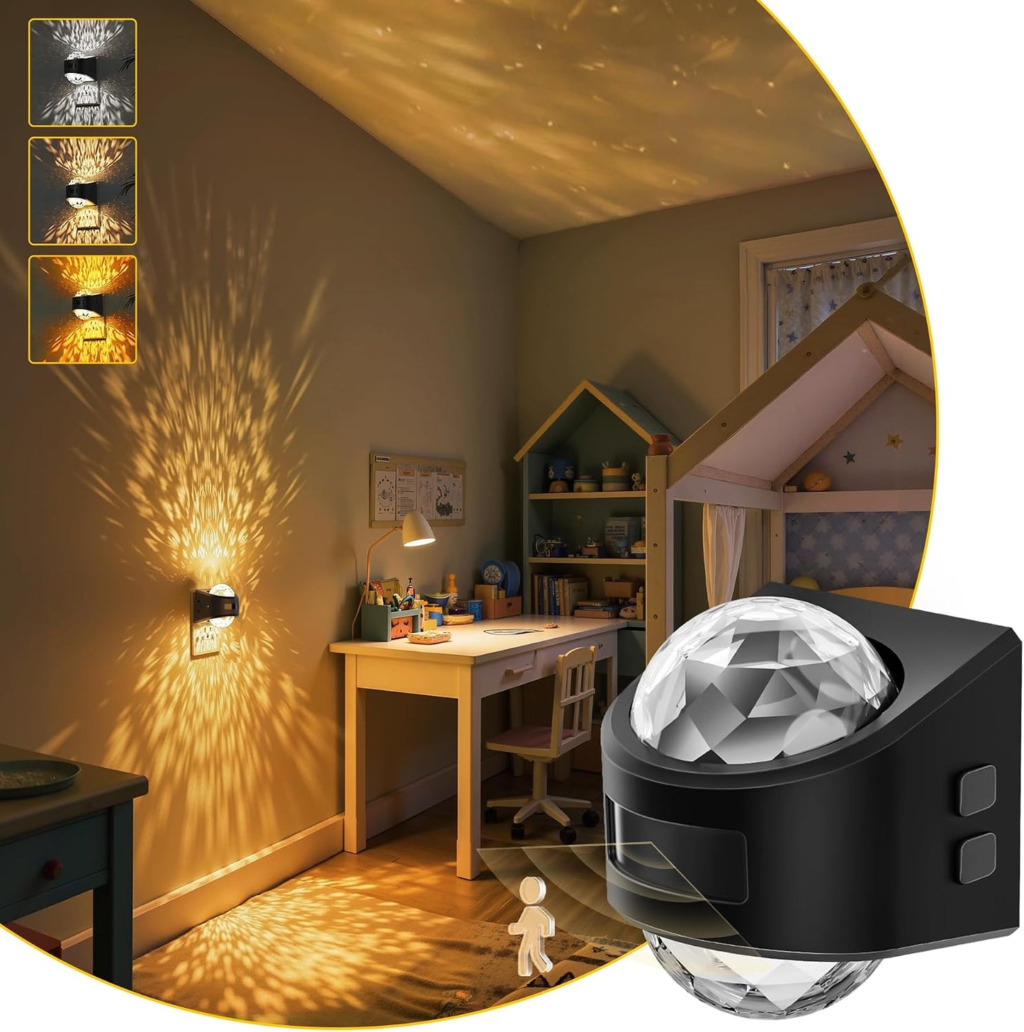L LOHAS LED Night Light,Projector Night Light with Dusk to Dawn Sensor
