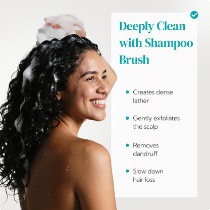 HEETA Hair Scalp Massager Shampoo Brush 2 Pack, Soft Silicone Bristles to Remove Dandruff, Waterproof Hair Scrubber for Both Wet Dry Use, Suitable for Men & Women (Green & Black)