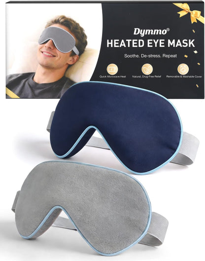 Warm Compress for Eyes - Microwavable Eye Mask with Moist Heat Relief for Eye Comfort & Relaxation, Includes 2 Washable Covers & 1 Eye Heating Pad