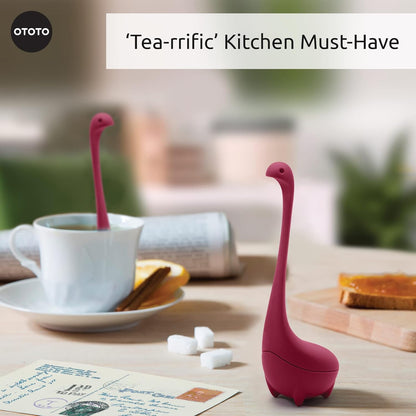OTOTO Louie Cat Tea Infuser - Cats Loose Leaf Steeper & Diffuser, Tea Strainer Accessories, Cute Gifts for Cat Lovers, White Elephant Gifts, Cute Kitchen Accessories