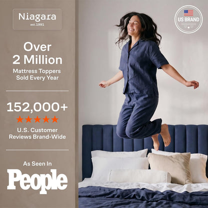 Niagara Sleep Solution Queen Ultra Soft Mattress Topper — Back Pain Relief
