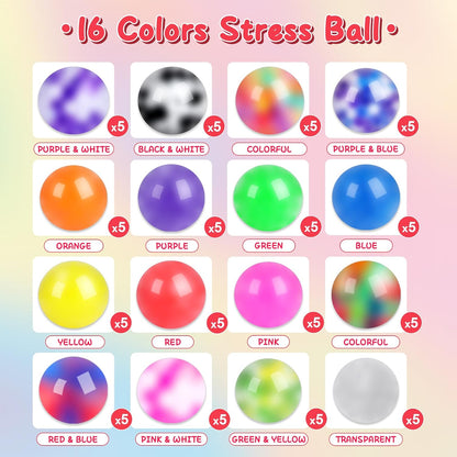 Stress Balls Set, Squishy Stress Ball, 4 Pack Squeeze Ball for Adults, Squeeze Ball for Adults Stress Relieve, Stress Relieve, Increase Entertainment
