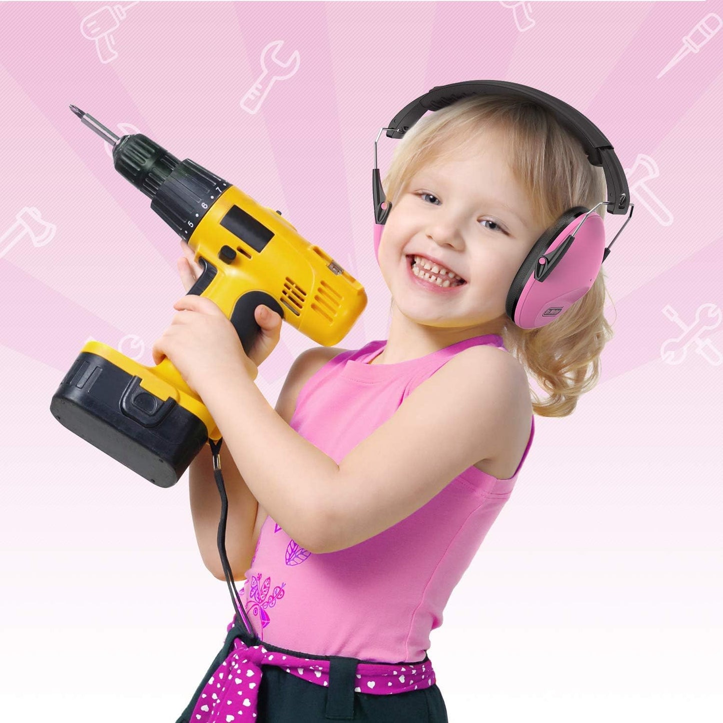 Dr.meter Ear Muffs for Noise Reduction: 27.4SNR Noise Cancelling Headphones for Kids Adults, EM100 Adjustable Hearing Protection Earmuffs for Monster Jam, Autism Sensory, Concerts, Fireworks
