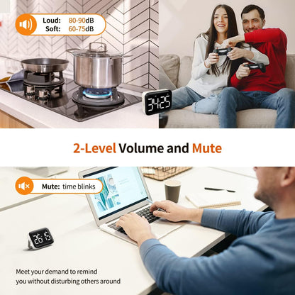 Digital Kitchen Timer, Magnetic Large Display for Cooking & Classroom