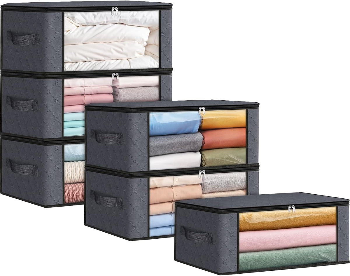 Fab totes Storage Bags for Clothes Blanket Storage Bins with Lids