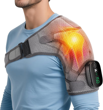 ERHIVORA Shoulder Heating Pad with Massage, FSA Eligible Items List, Heated Shoulder Wrap for Pain Cordless, HSA Approved Products Only