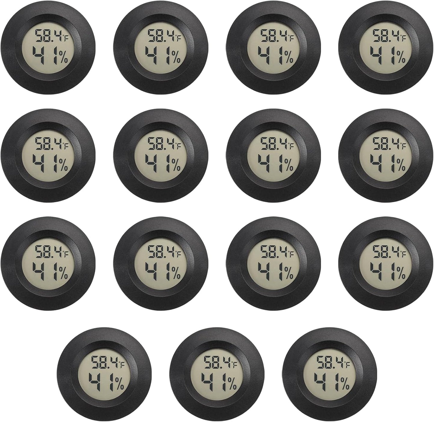 Mini Hygrometer Thermometer Digital Humidity Meter Indoor/Outdoor Humidity Monitor Reptile Thermometer for Greenhouse Garden Cellar Fahrenheit(℉)/ Celsius(℃) 2 Pack
