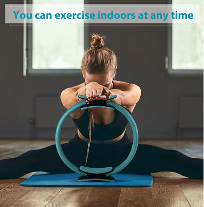 Syhood Pilates Ring 11. 81 Inch Pilates Circle Yoga Ring Magic Lightweight Flexible Workout Equipment for Fitness Physical Therapy Resistance Exercise Arms Legs