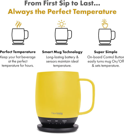 Nextmug - Temperature-Controlled, Self-Heating Coffee Mug