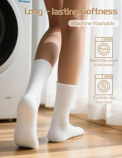 TEHOOK Warm & Cozy Gifts for Women, Fluffy Fuzzy Plush Sleeping Slipper Socks - Soft Warm Fabric