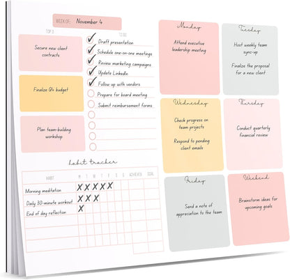 Lamare Weekly Planner Notepad – Premium Undated Weekly To Do List Notepad