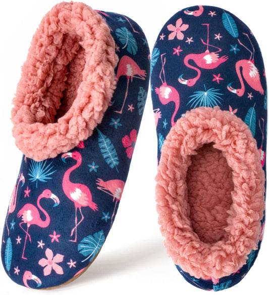 Cozylook Fuzzy Slippers for Women Indoor Soft Sole Slipper Socks with Non Slip Grippers Warm Fluffy