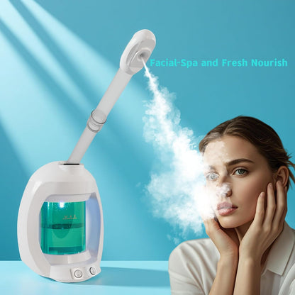 Facial Steamer, Nano Ionic Face Steamer for Facial Deep Cleaning, Pink Hair Steamer Facial Steamer Professional, Facial Steamers for Home Facial Spa.