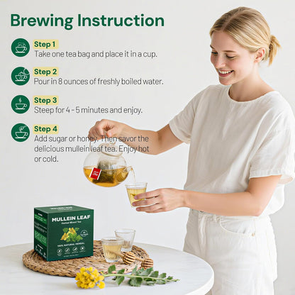 Peppermint Tea, 50 Tea Bags - Pure Peppermint Leaves, Caffeine Free Mint Herbal Tea Bags - Supports Healthy Digestion, Wellness & Refreshment (50 Counts, Pack of 1)