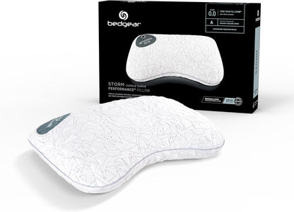 Bedgear Storm Performance Pillow, 1.0 Cooling Pillow for Side Sleepers, Medium Firm Support, Ver-Tex Cooling Cover, Air-X Mesh, Washable