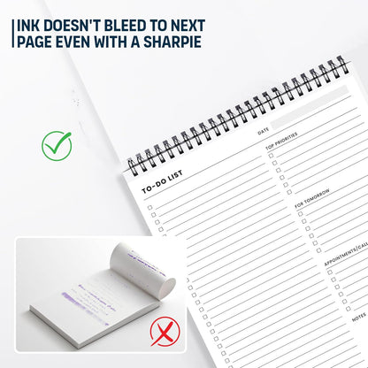 Weekly Planner Pad: To Do List Desk Notepad with Multiple Sections - 8.5x11" 52 Sheets - Undated Tear Off Notebook Calendar - Habit Planning Tracker, Task Goal Checklist Organizer - Agenda Plan Pad