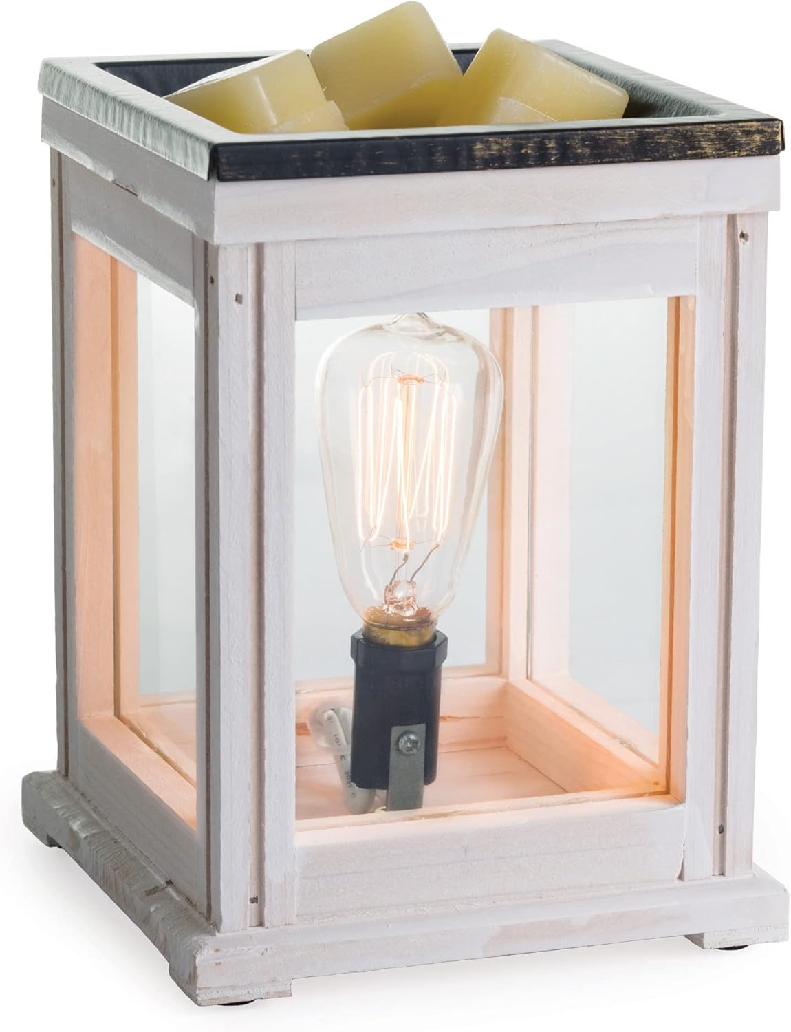 Candle Warmers ETC. Vintage Bulb Illumination Fragrance Warmer- Light-Up Warmer for Warming Scented Candle Wax Melts and Tarts to Freshen Room, Apothecary