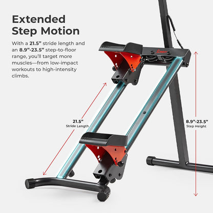 Sunny Health & Fitness Foldable Stair Climber with Extended Step Range
