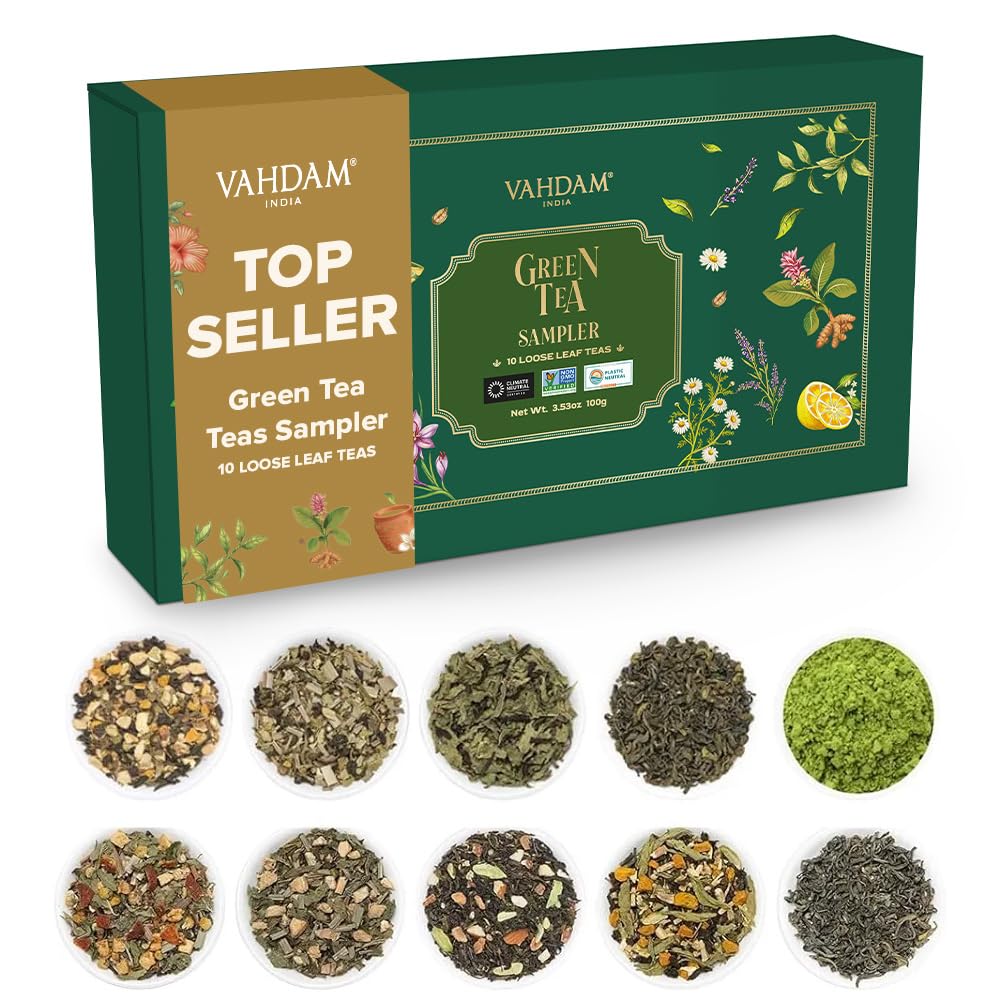 VAHDAM, Oprah's Favorite Tea Gift Set | 3 Premium Chai Teas in Golden Tin Caddy Gift Box | Exotic Chai Tea Blends | Gluten Free, Non GMO | Gifts for Men And Women