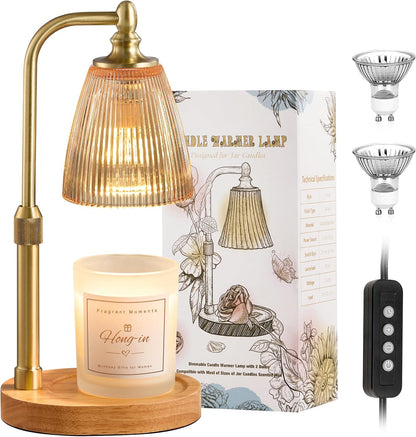 Candle Warmer Lamp with Timer Dimmable,Birthday Gifts for Women Mom Sister,Adjustable Height Wax Melt Warmer for Jar Candles,House Warming Gifts New Home,Ideal for Office,Dorm,Bedroom Home Decor