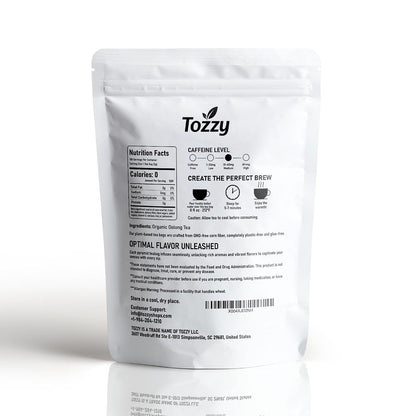 Tozzy Organic Oolong Tea – 100 Count, Plant-Based Pyramid Tea Bags