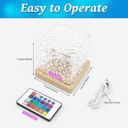 ELOUYCKE Ocean Wave Projector Light, 16 Colors Galaxy Projector Night Light Water Ripple Lamp Ambient Lighting with Remote Control, Mood Lights for Bedroom Shower Office Bar Game Room Kids Gifts