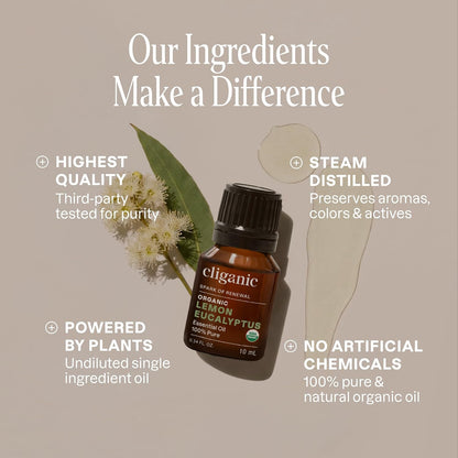 Cliganic Organic Lavender Essential Oil - 100% Pure Natural Undiluted, for Aromatherapy Diffuser | Non-GMO Verified - Colors A