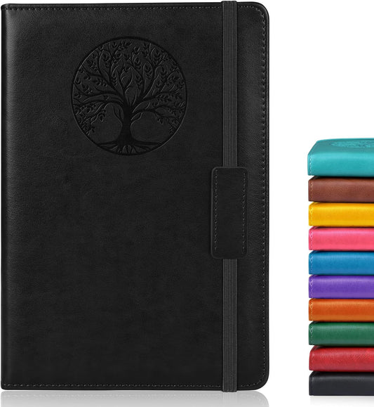 Biuwory Leather Journal Notebook,256 Thick Lined Pages,Hardcover 5.7"×8.3" | Vintage Journal for Women Men,Work,School,Business,Travel Diary,Note taking,College Ruled Writing,Daily Journaling Notebook