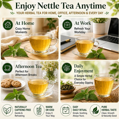 WOTIHA Stinging Nettle Leaf Tea Bags, 80 Count, Caffeine-Free Herbal Tea
