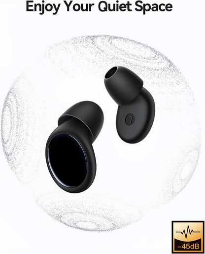 45dB Ear Plugs for Sleeping Noise Cancelling Ear Plugs for Noise Reduction & Snoring, Concerts, Earplugs for Sleep,Sider Sleepers Airplane, Silicone Earplugs Reusable