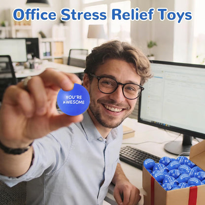 108 Pack Motivational Stress Balls Bulk for Adults & Kids Foam Stress Toys