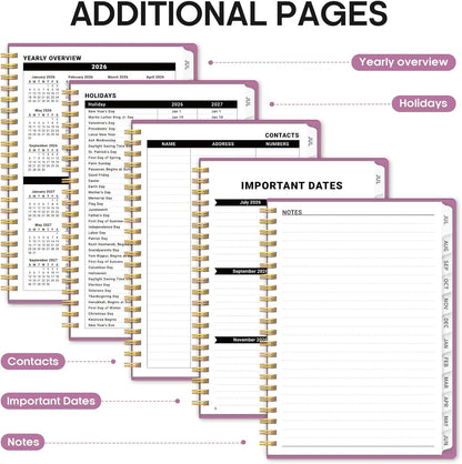 Planner 2026-2027, 8.5" x 11" Weekly and Monthly Academic Year Planner Calendar, July 2026 - June 2027, Hardcover Large School Planning Agenda With Tabs, Perfect for School & Office Supplies, A4, Green