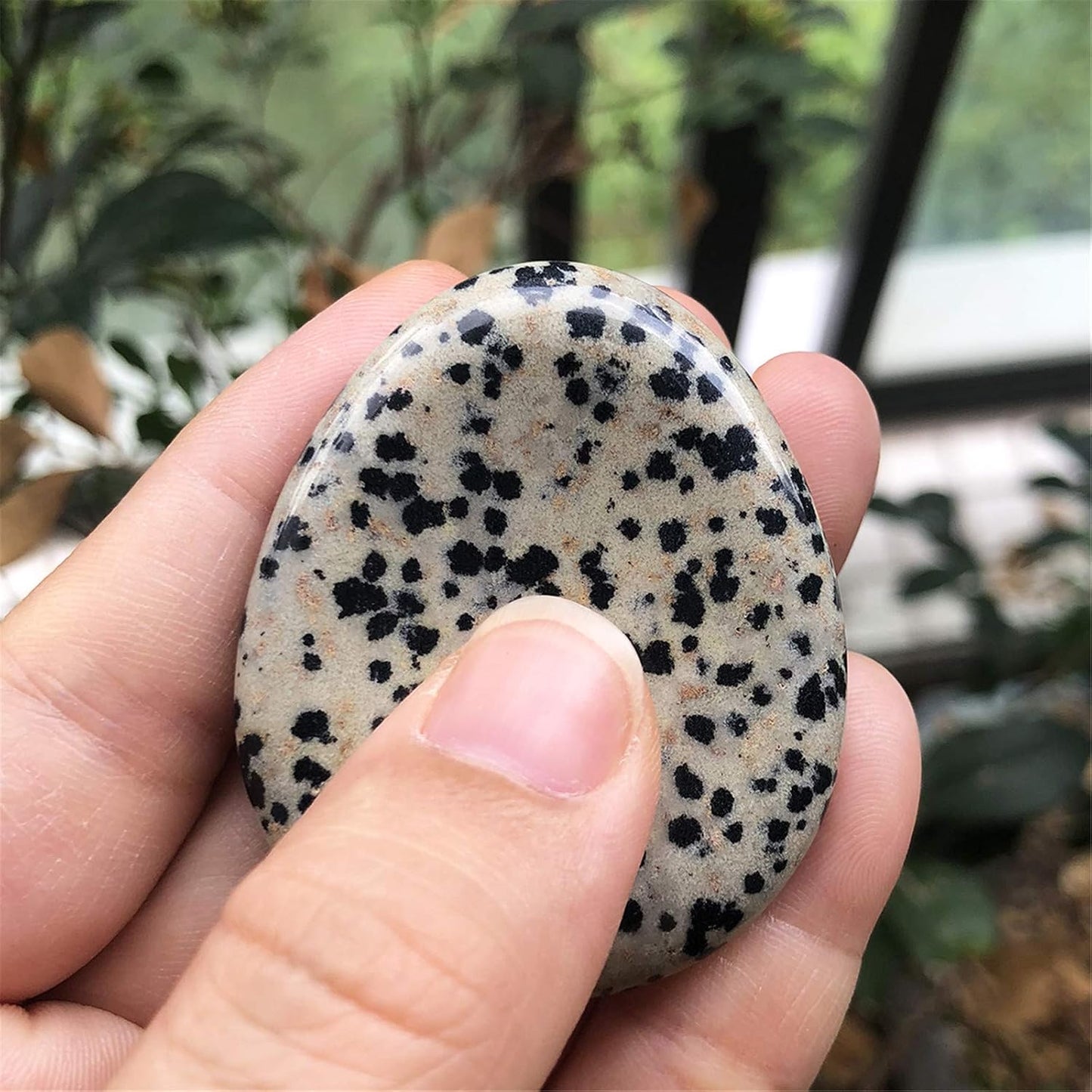 Fekuar Natural Moonstone Crystal Thumb Worry Stone, Hand Carved Healing Crystal Teardrop Pocket Worry Stones for Anxiety Stress Relief Meditation