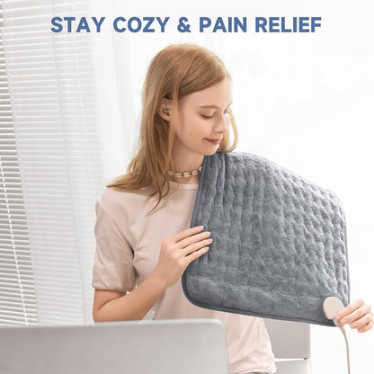 Heating Pad for Back, Neck, and Shoulder Pain Relief, Electric Heat Pad with 6 Heat Levels, Moist Heat Option, Auto Shut-Off, Birthday Christmas Gifts for Women Men Mom Dad Grandma, Gifts for her