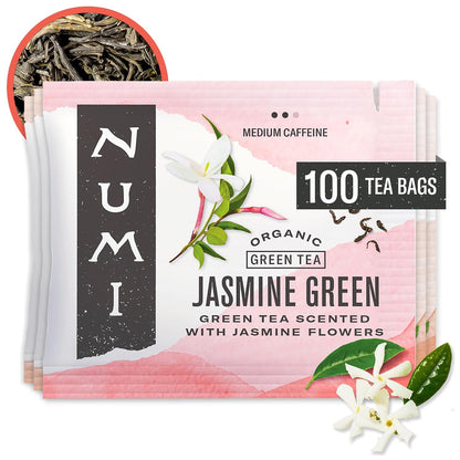 Numi Organic Jasmine Green Tea, 100 Green Tea Bags