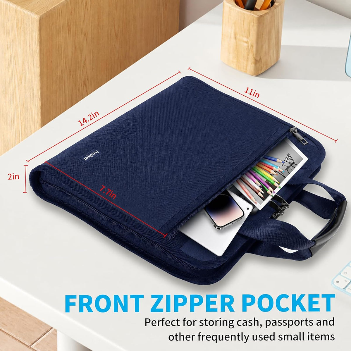 Important Document Organizer with Lock, Fireproof Accordion File Organizer