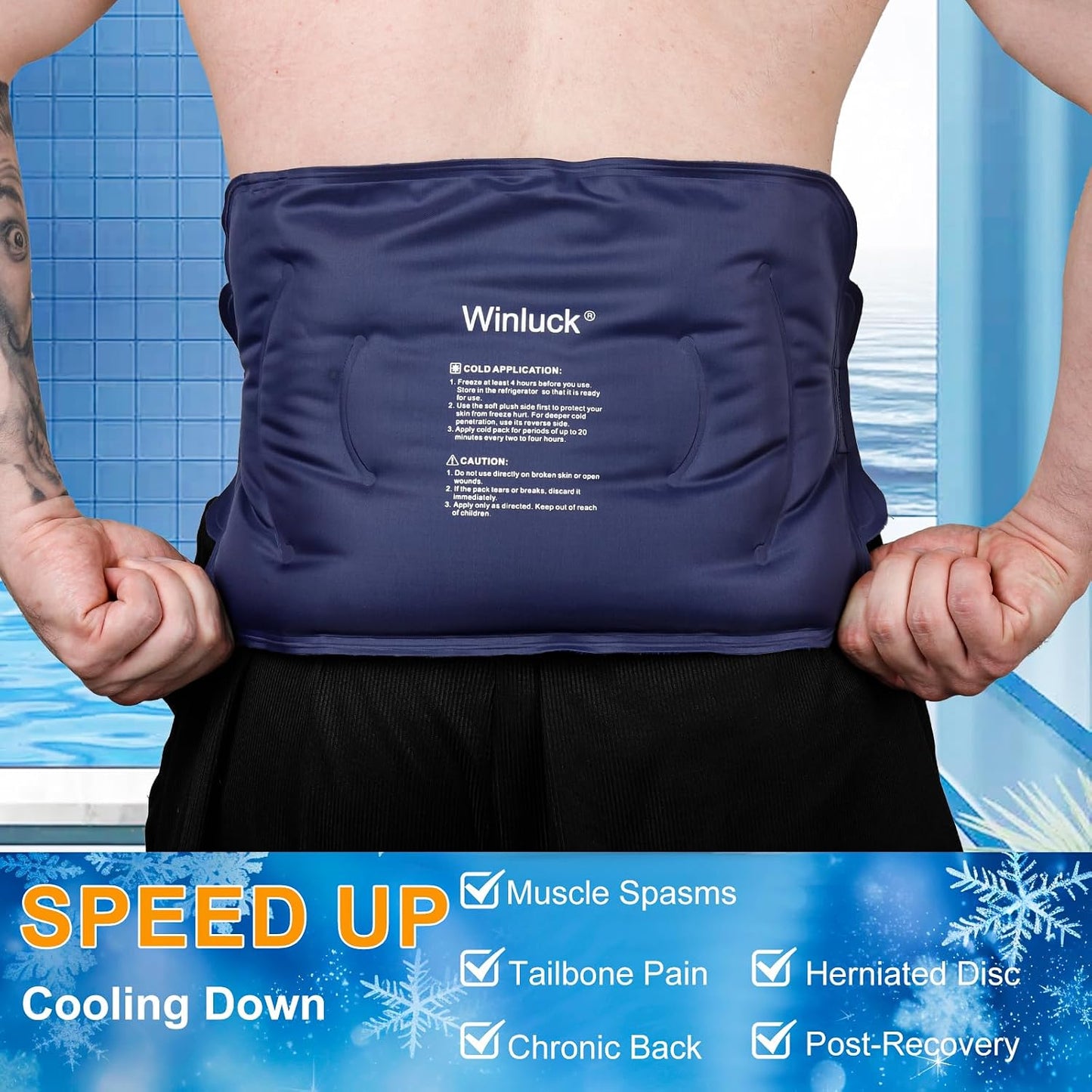 Gel Ice Cold Packs - (2-Piece Set) Soft Reusable Cold/Hot Compress, Provides Alleviate Joint and Muscle Pain. Flexible Therapy from Injuries - Shoulder, Back, Knee, Neck, Ankle & More.