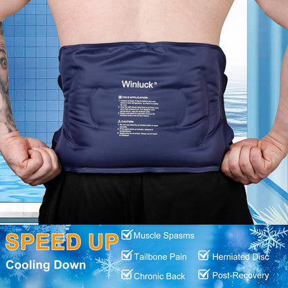 Gel Ice Cold Packs - (2-Piece Set) Soft Reusable Cold/Hot Compress, Provides Alleviate Joint and Muscle Pain. Flexible Therapy from Injuries - Shoulder, Back, Knee, Neck, Ankle & More.