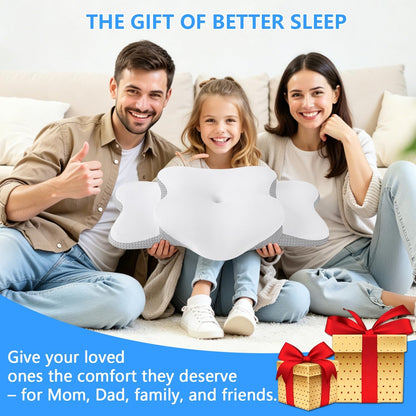 Ergo Pillow for Sleep Apnea, Neck Pain, and Snoring Relief | Cervical Neck Pillow for Neck Pain Relief & Side Sleeper | Orthopedic Memory Foam with Ergonomic Neck Support, Gray, Standard
