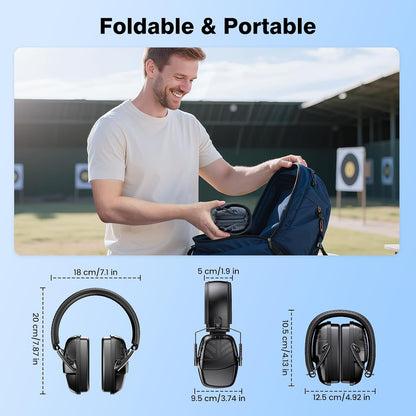 Link Dream 2Pack Ear Protection, NRR 35dB Hearing Protection Noise Canceling Ear Muffs Adjustable Headband for Shooting