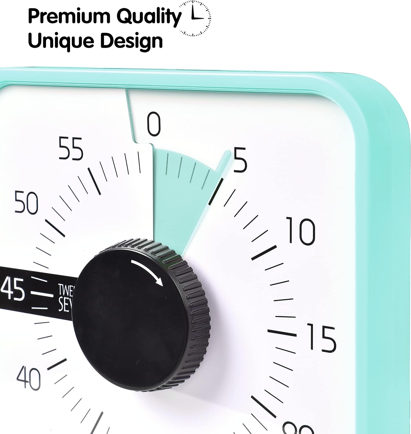 Visual Timer 7.5 inch; 60 Minute 1 Hour Countdown Timer for Kids Classroom Teaching Tool Home Office Meeting, Mechanical Countdown Clock for Exam Time Management Magnetic, Navy Blue with Colorful Disc