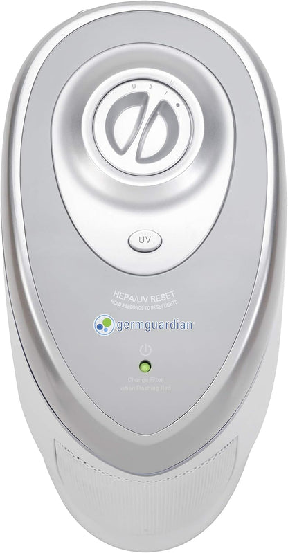 GermGuardian HEPA Air Purifier - Large Room Air Purifier for Bedroom, Office, Dorm, and Home - Filters Pet Dander, Dust, Pollen, Smoke, Scents - AC4825E - 22" Tower - Gray