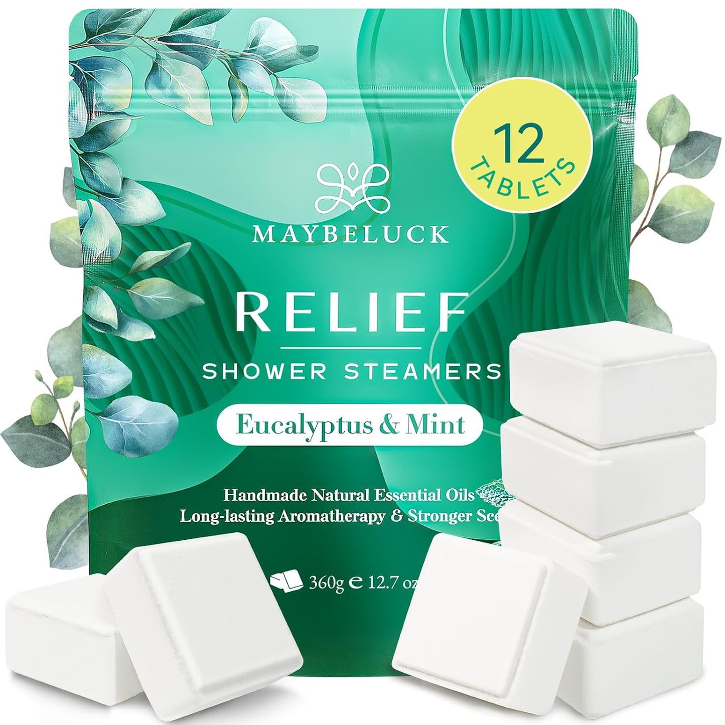 Shower Steamers Aromatherapy 18 Pack – Eucalyptus for Shower, Aromatherapy Graduation & Teacher Appreciation Gifts, Stress Relief & Relaxation Self Care Birthday Gifts– Eucalyptus & Mint