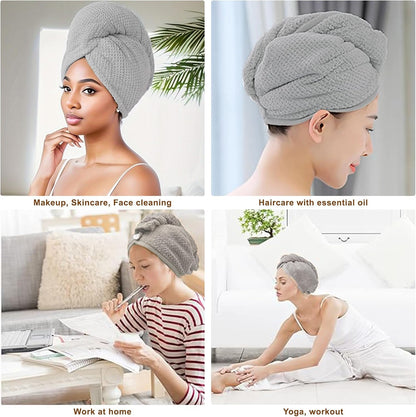 Microfiber Hair Towel for Women: Ideal Christmas Stocking Stuffer for Women, Teen Girls, and Children 3 Pack Drying Wrap Towels Designed for Curly Hair, Anti-Frizz Hair Care Accessory