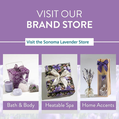 Sonoma Lavender Luxury Lavender Heatable/Chillable Neck Pillow, Microwaveable for Neck and Shoulders with Removable Washable Covers, Great for Relaxation and Pain Relief (Angora Platinum)