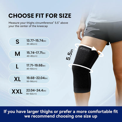 JOMVD Knee Compression Sleeve for Arthritis Pain – Knee Brace for Knee Pain Relief, Meniscus Tear, Inflammation, Circulation, Swelling & Injury Recovery – Anti-Slip Breathable Support for Women & Men,Medium
