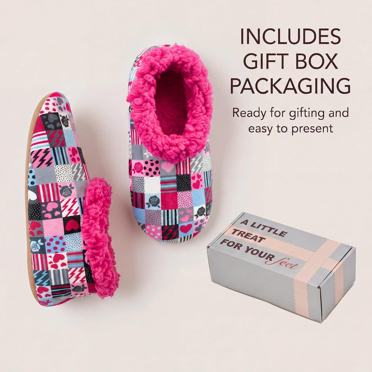 Cozylook Fuzzy Slippers for Women Indoor Soft Sole Slipper Socks