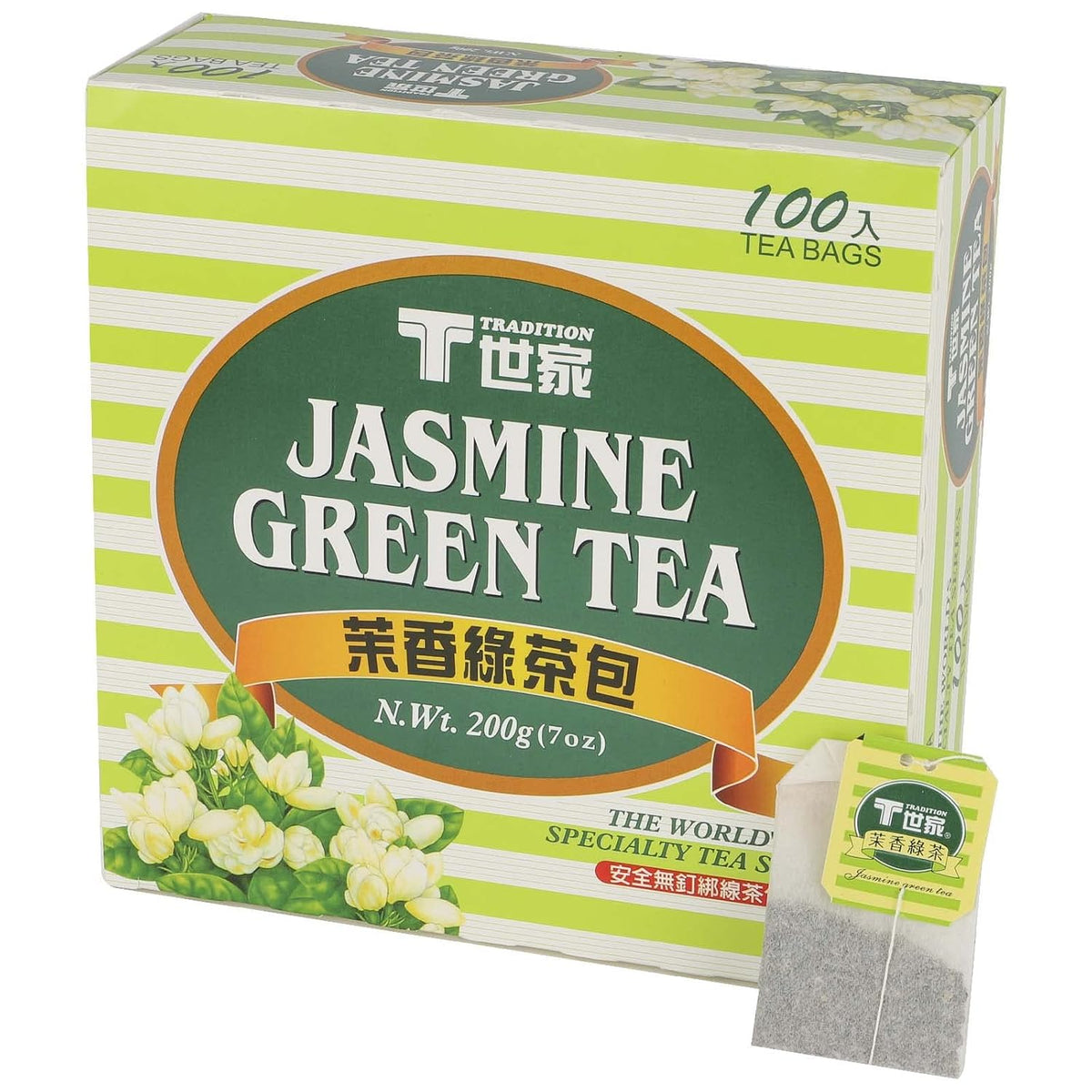 T TRADITION Jasmine Green Tea Bag 100 Packs