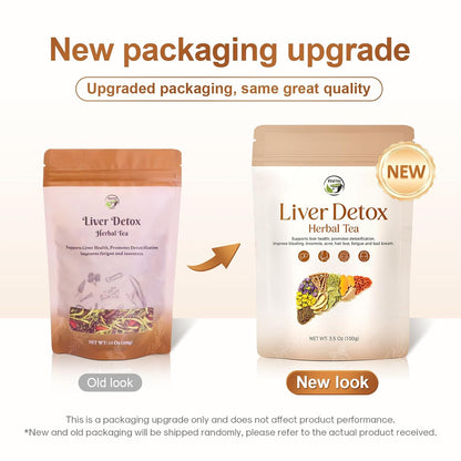 Vital Tea Liver Detox Herbal Tea, Liver Cleanse Detox Tea Blend with Milk Thistle, Dandelion Root, Chrysanthemum Natural Loose Leaf Tea for Liver Health, Caffeine-Free