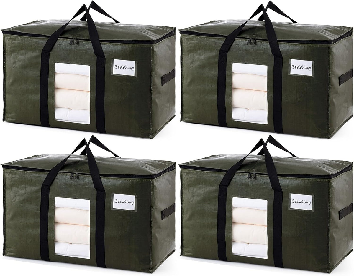 TAILI Blue Extra Large Moving Bags,Storage Bags with Visible Window